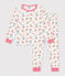 Pyjama enfant en coton imprim&eacute; animaux blanc/multicouleur