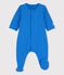 Bodyjama bébé en coton biologique bleu BRASIER/gris MARSHMALLOW