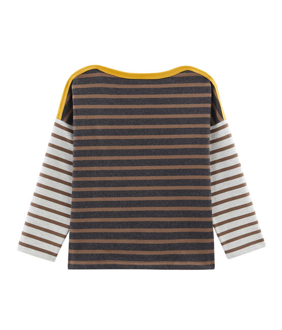 Marinière enfant garçon noir CITY/marron COCOA