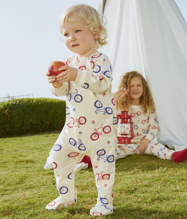 Dors-bien v&eacute;lo b&eacute;b&eacute; en coton blanc AVALANCHE/ MULTICO