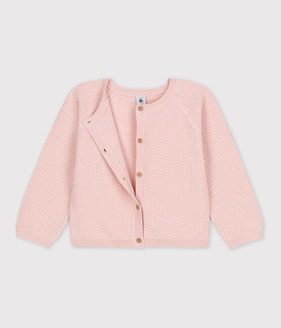 Cardigan en coton enfant fille rose SALINE