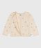 Cardigan enfant en laine et coton à motifs brodés blanc AVALANCHE/ MULTICO