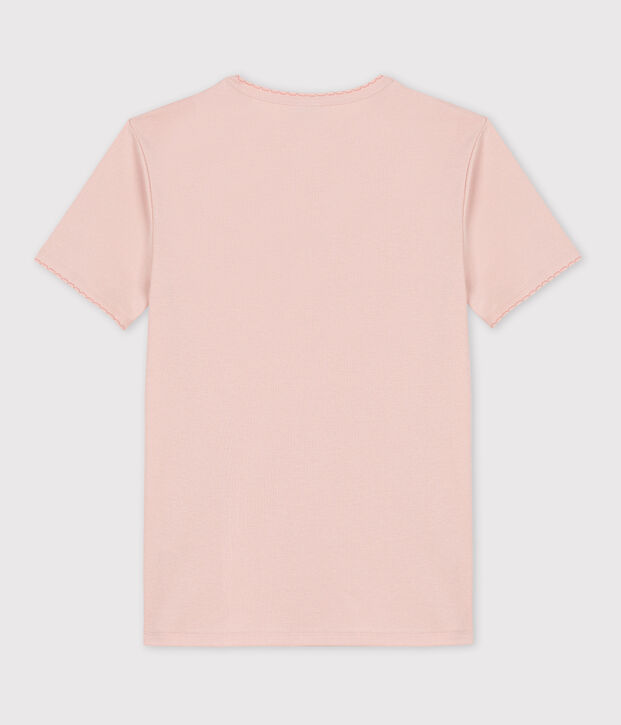 Tee-shirt L'ICONIQUE  cocotte en coton Femme rose