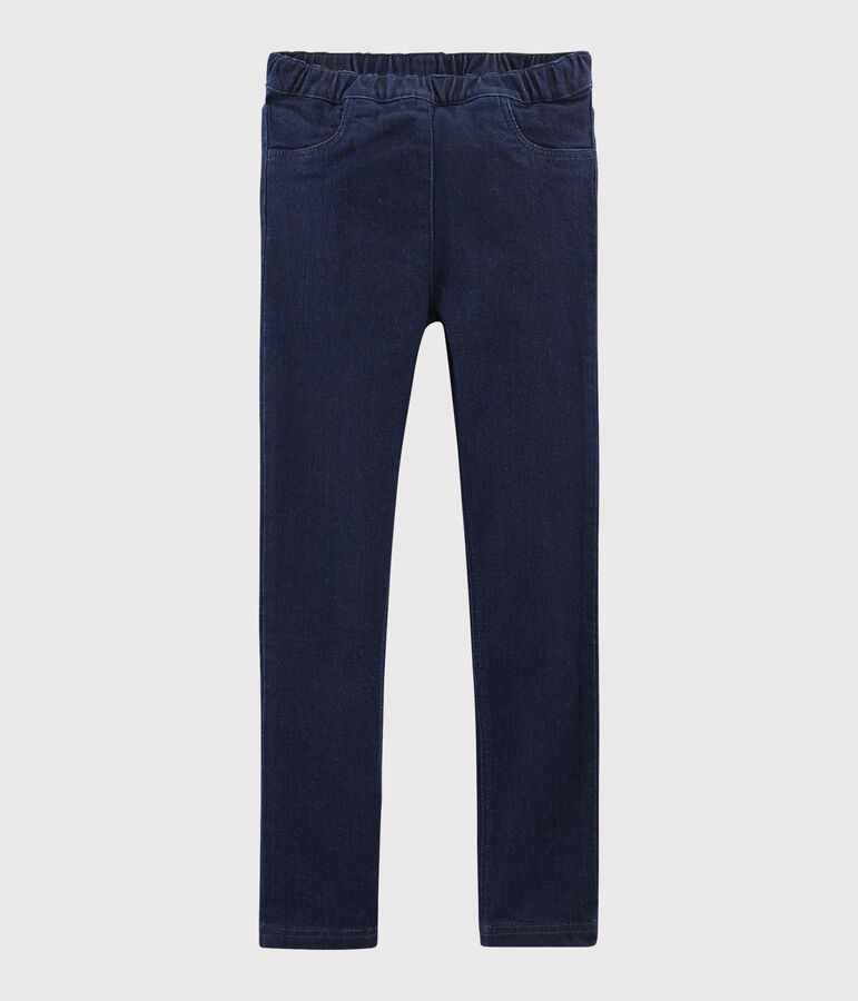 Pantalon slim en denim enfant fille bleu DENIM BLEU FONCE
