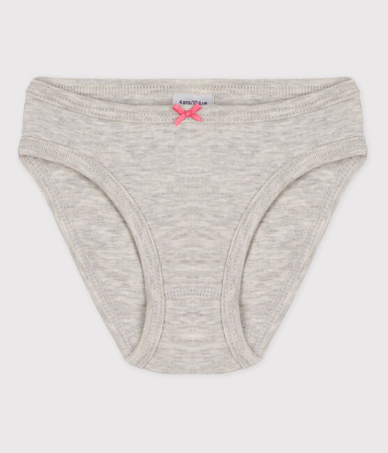 Culotte petite fille en coton gris BELUGA CHINE