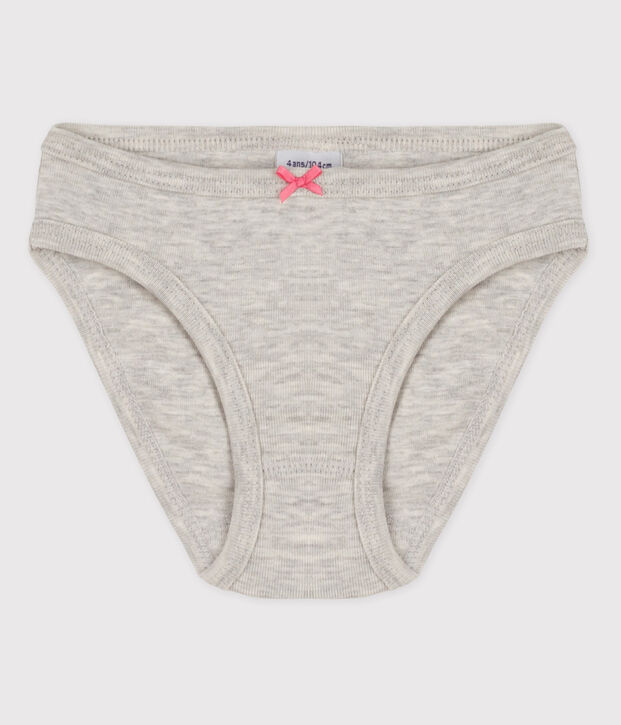 Culotte petite fille en coton gris
