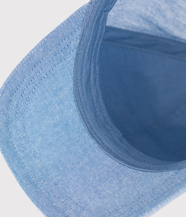 Casquette enfant en denim clair petit bateau bleu