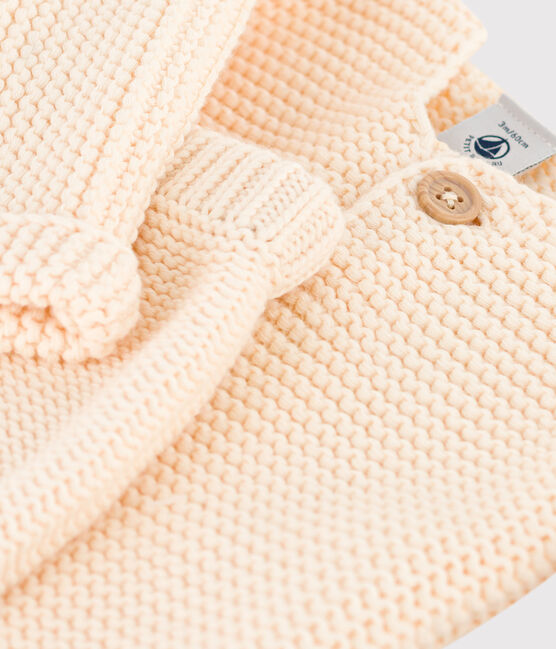 Ensemble 2 pièces bébé en tricot en coton écru AVALANCHE