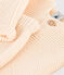 Ensemble 2 pièces bébé en tricot en coton écru AVALANCHE