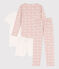 Lot de 2 pyjama/pyjacourt en coton petite fille variante 1
