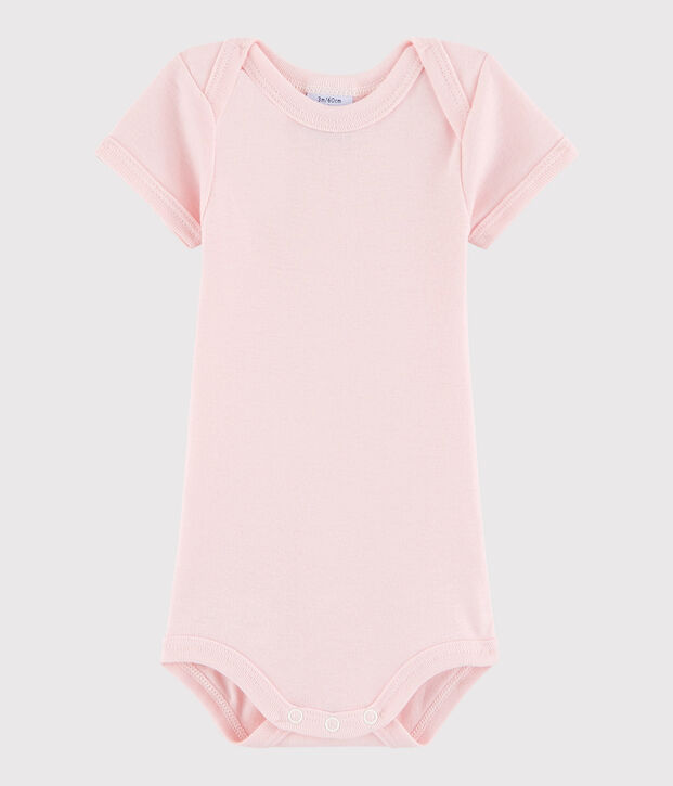 Body manches courtes b&eacute;b&eacute; fille rose