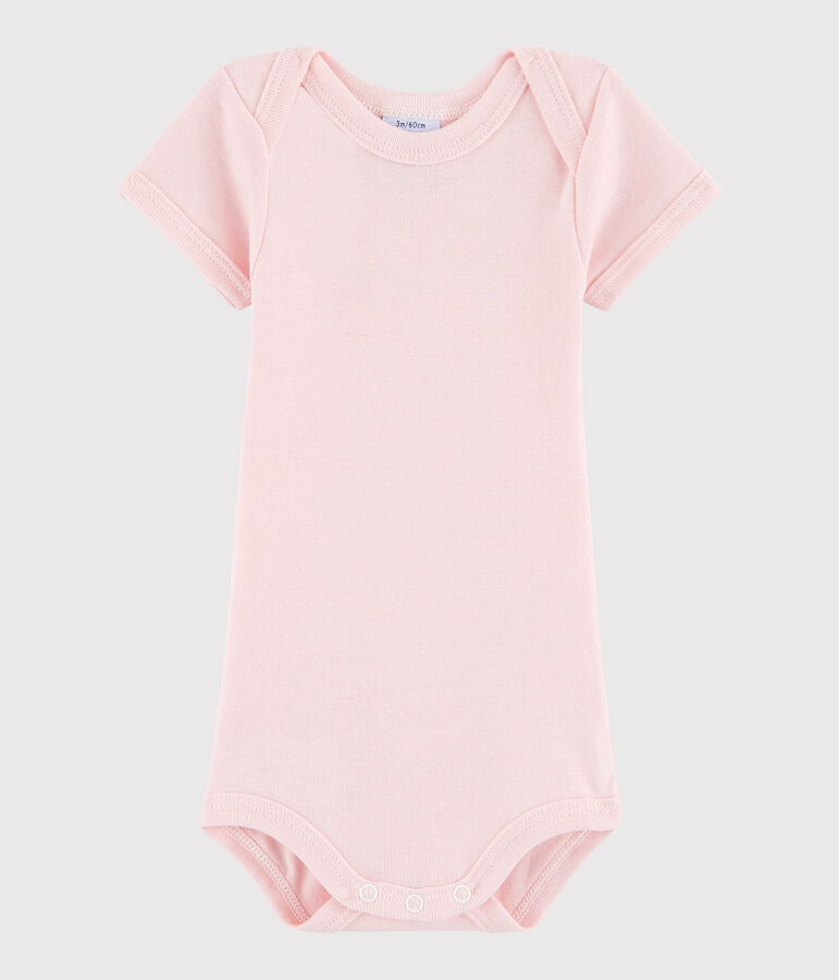 Body manches courtes b&eacute;b&eacute; fille rose MINOIS