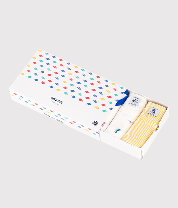 Lot de 5 bodies d&eacute;bardeurs animaux marins en coton multicouleur