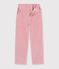 Pantalon enfant en velours rose