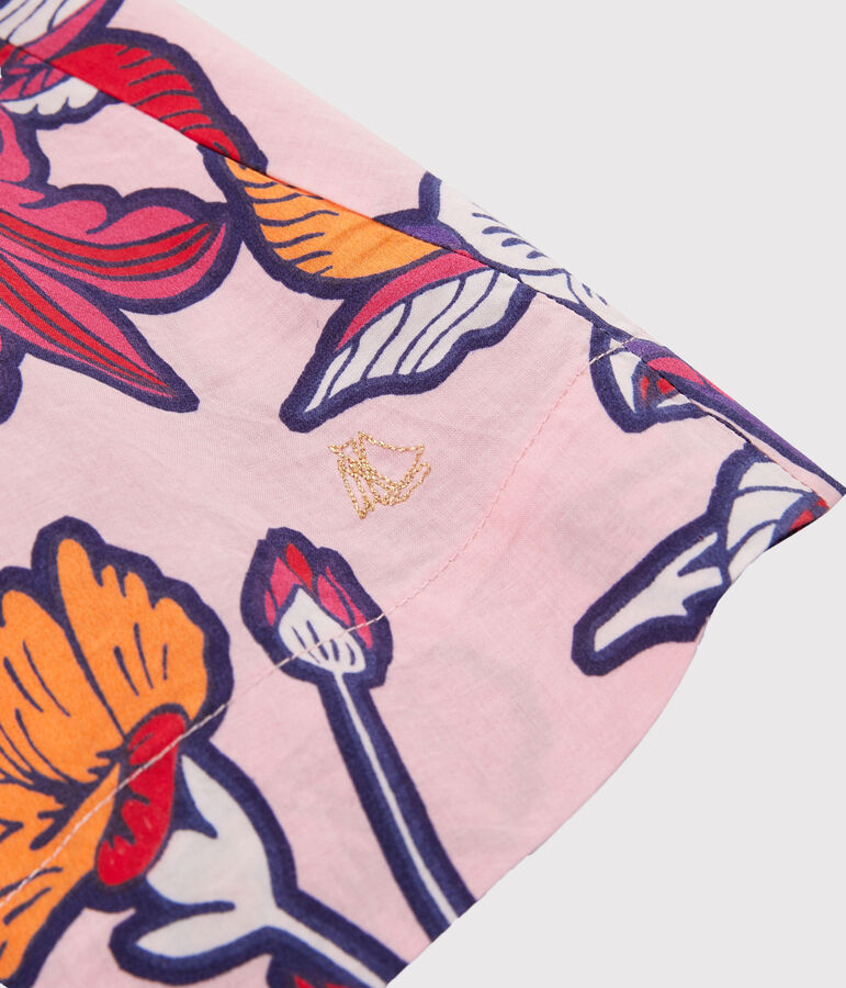 Robe enfant fille rose/multicouleur