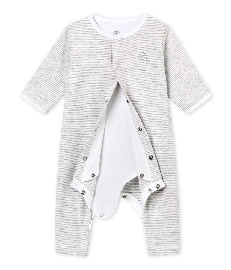 Bodyjama B&eacute;b&eacute; mixte gris/blanc
