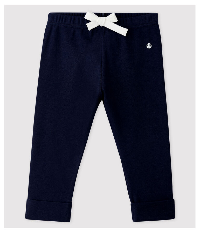 Pantalon en coton b&eacute;b&eacute; fille/b&eacute;b&eacute; gar&ccedil;on bleu