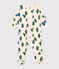 Pyjama bébé sapins en molleton blanc AVALANCHE/ MULTICO