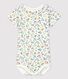 Body à collerette imprimé fleuri en coton bébé