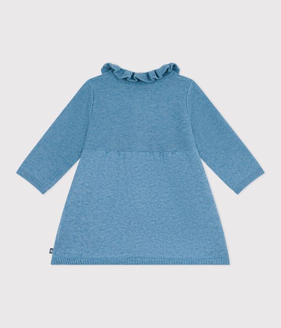 Robe bébé en laine et coton unie ADRIATIC