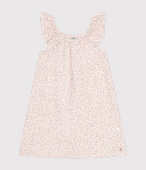 Chemise de nuit en coton motif fleurs enfant MARSHMALLOW/ PANTY