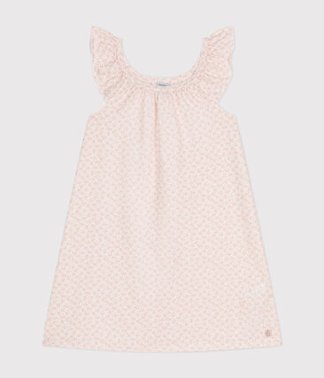 Chemise de nuit en coton motif fleurs enfant