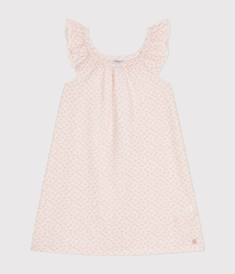 Chemise de nuit en coton motif fleurs enfant MARSHMALLOW/ PANTY