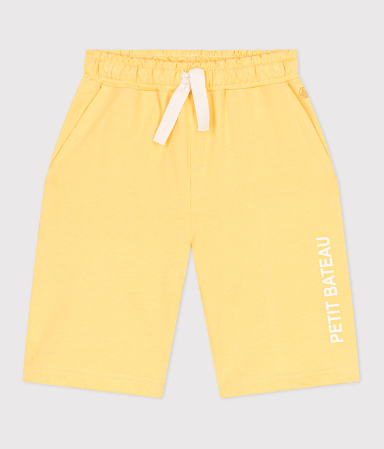 Bermuda short enfant en coton jaune ORGE