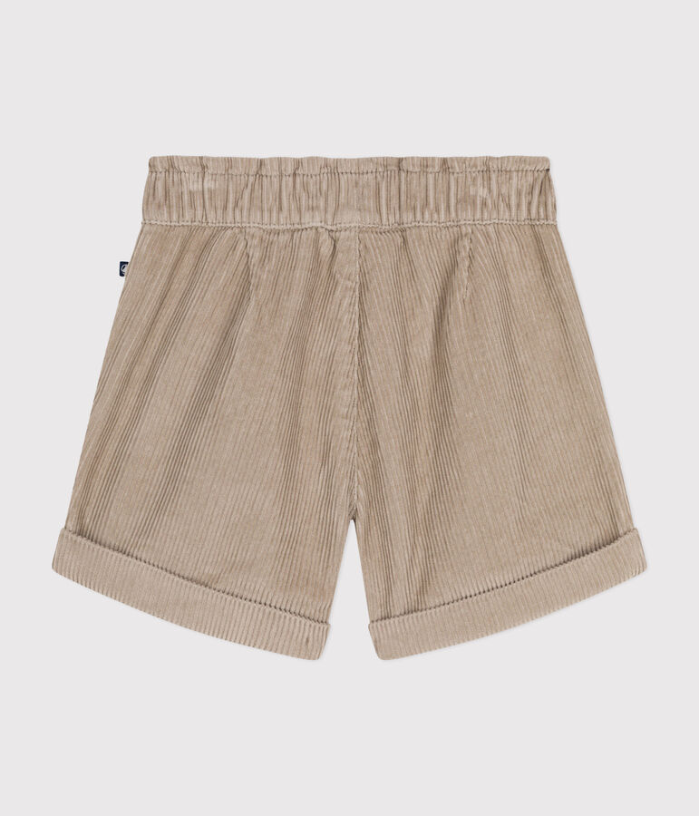 Short en velours enfant fille HUITRE
