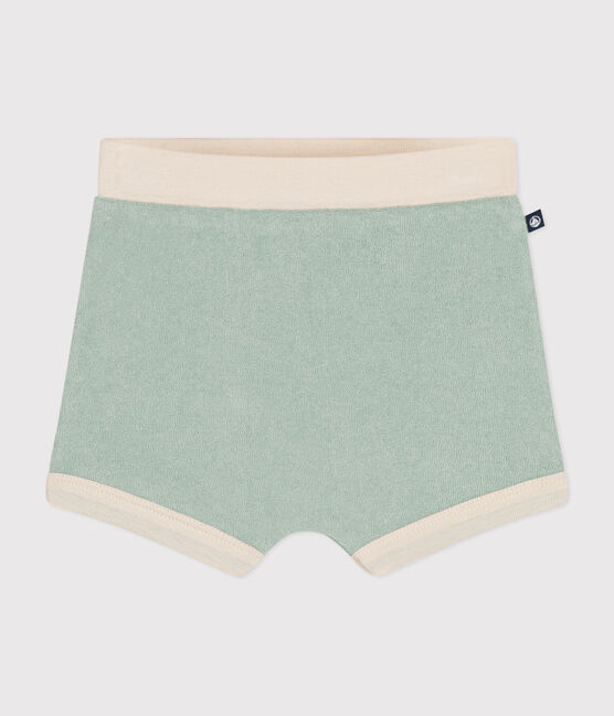 Short en bouclette éponge bébé vert HERBIER