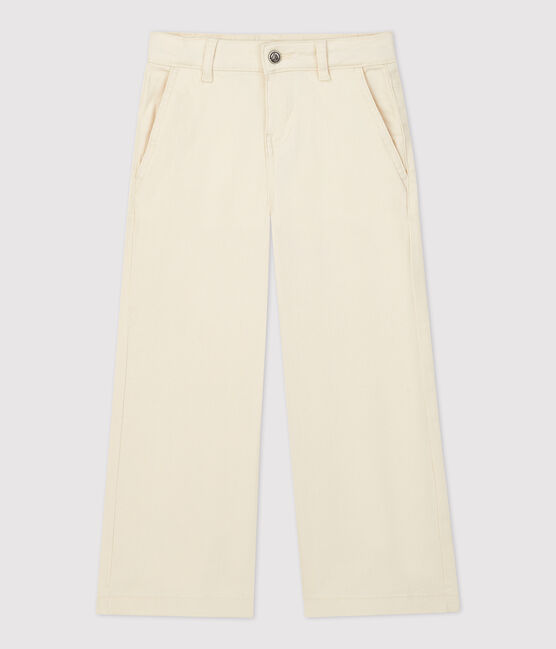 Pantalon flare en denim enfant fille écru AVALANCHE