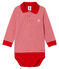 Body polo rayure milleraies bébé garçon rouge TERKUIT/blanc MARSHMALLOW