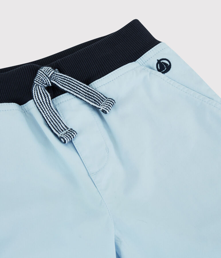 Bermuda en serge de coton enfant gar&ccedil;on bleu