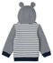 Sweatshirt à capuche bébé garçon en rayure marinière doublé de sherpa blanc MARSHMALLOW/bleu SMOKING CN
