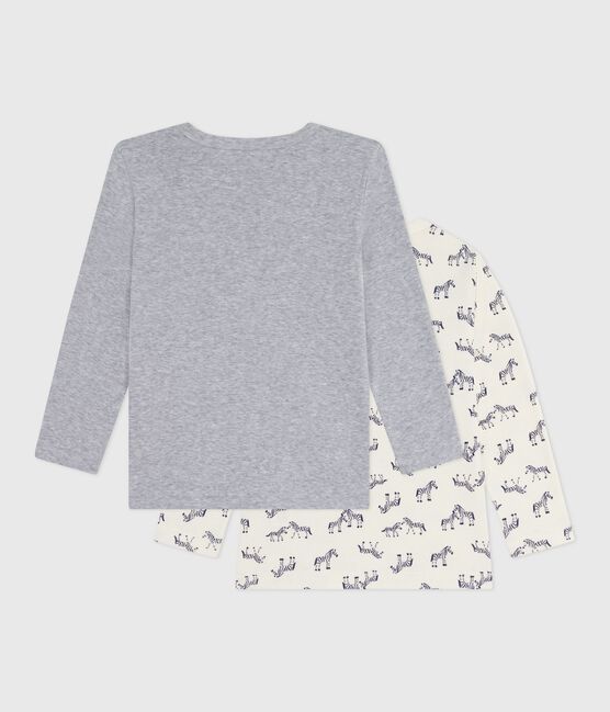 Lot de tee-shirts enfant en coton manches longues imprimé zèbres variante 1