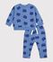 Ensemble sweatshirt et pantalon b&eacute;b&eacute; en coton imprim&eacute; animalier bleu/multicouleur