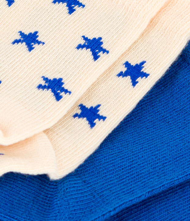 Lot de 2 paires de chaussettes &eacute;toiles en jersey de coton b&eacute;b&eacute; multicouleur