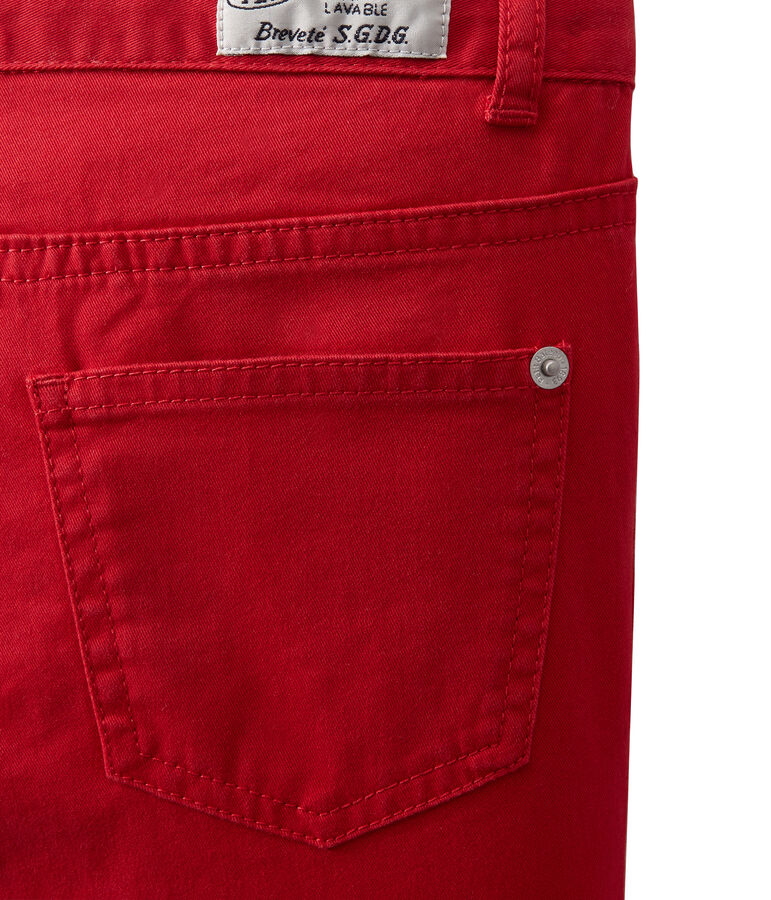 Pantalon de couleur gar&ccedil;on en jean rouge