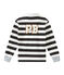 Polo rugby enfant garçon gris CAPECOD/blanc MARSHMALLOW