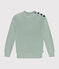 Pull en côte anglaise en coton Femme vert HERBIER