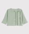 Cardigan en coton et lyocell bébé vert HERBIER