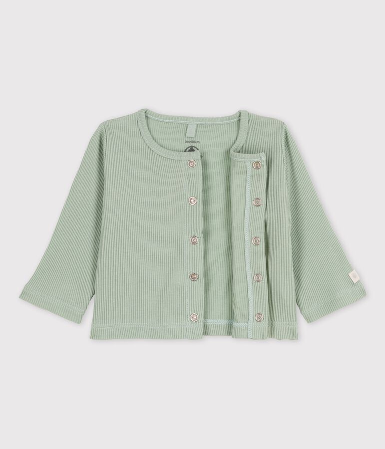 Cardigan en coton et lyocell b&eacute;b&eacute; vert