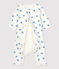 Bodyjama sans pieds  bébé en coton biologique blanc MARSHMALLOW/bleu BRASIER