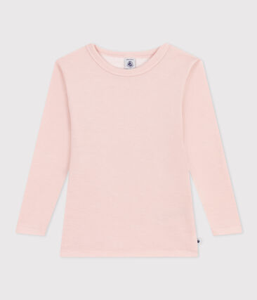Tee shirt manches longues petite fille/petit garçon en laine et coton