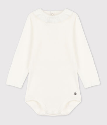 PETIT BATEAU - Body manches longues bébé à collerette en coton
