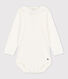 Body manches longues bébé à collerette en coton