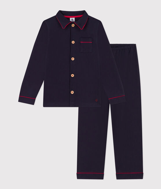 Pyjama petit garçon en jersey bleu SMOKING