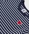Robe enfant en coton manches courtes rayée bleu SMOKING/blanc MARSHMALLOW