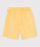 Bermuda short enfant en coton uni jaune