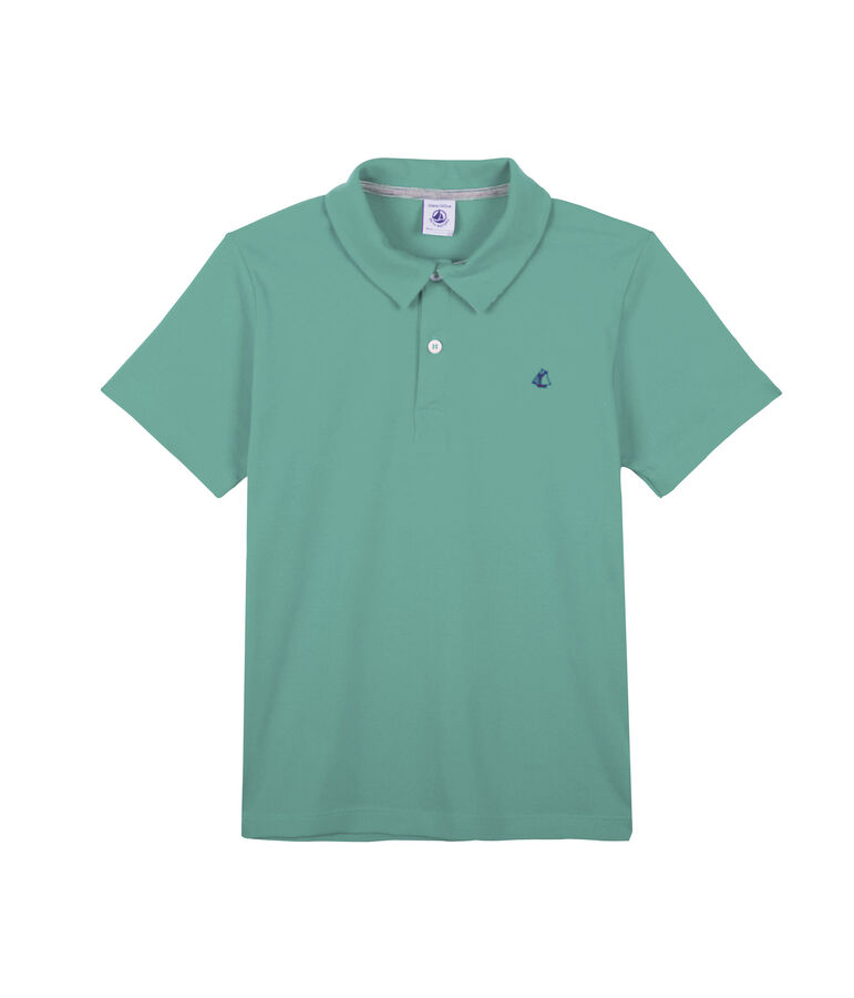 Polo enfant gar&ccedil;on vert